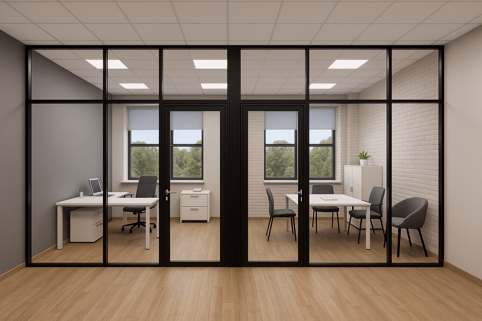 Алюминиевые офисные перегородки